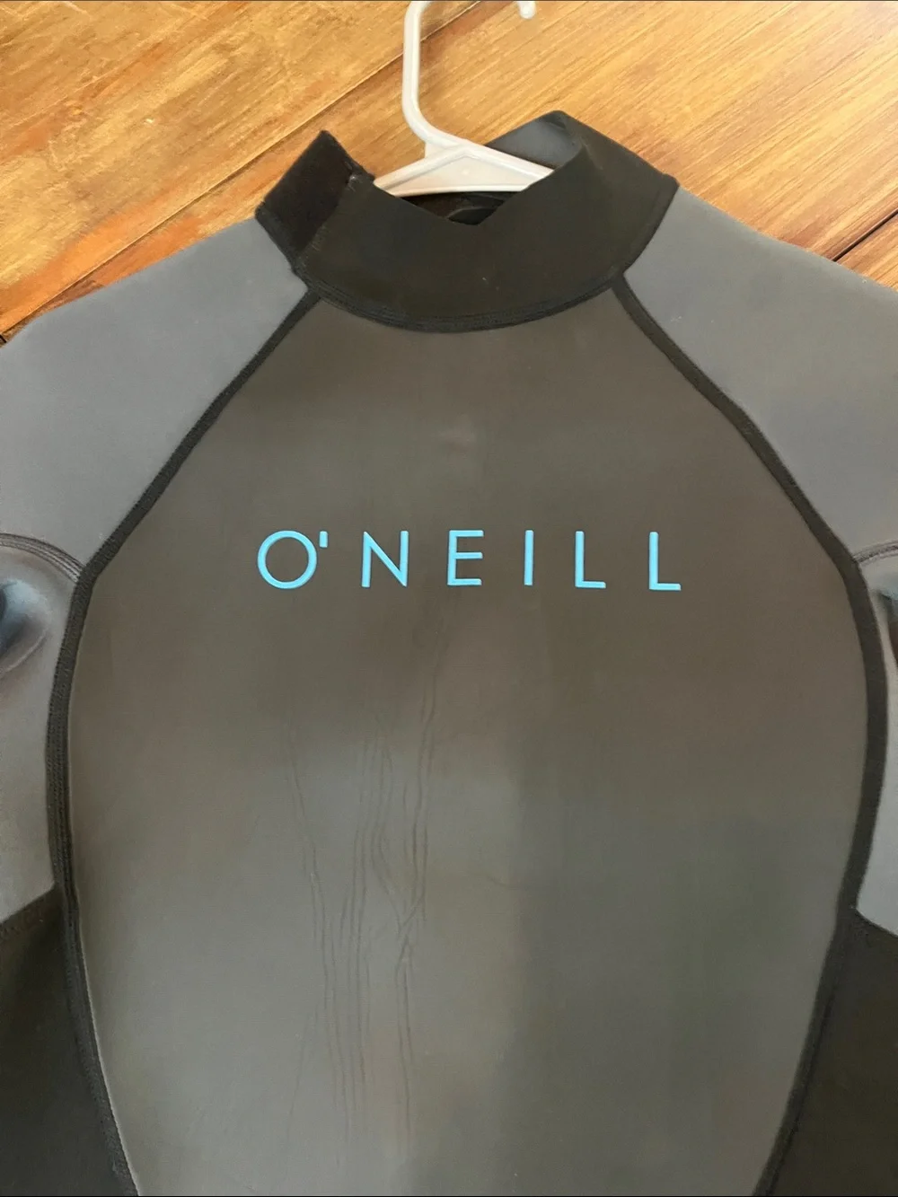O'Neill Kids Short Sleeve Rashguard Suit - Black & Gray with Blue Logo Bodysuit